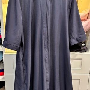 Chicos Navy Bungee Cord dress